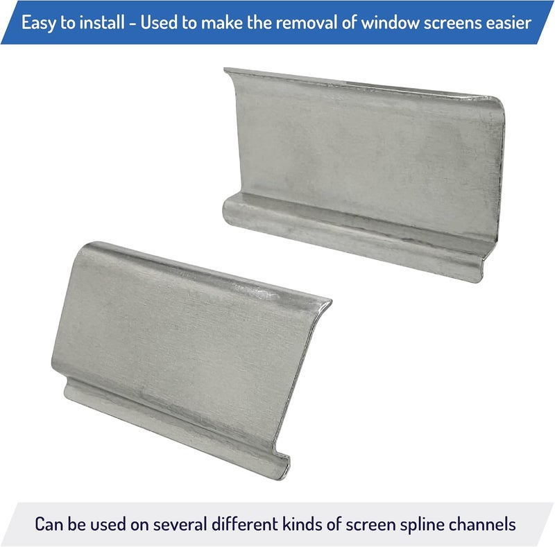 AA Aluminum Window Screen Spline Channel Pull Lift Tabs (50 Pack) - Image 3